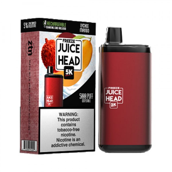 Juice Head 5K – Disposable Vape Device – Lychee Mango FREEZE – 10 Pack (140ml) / 50mg