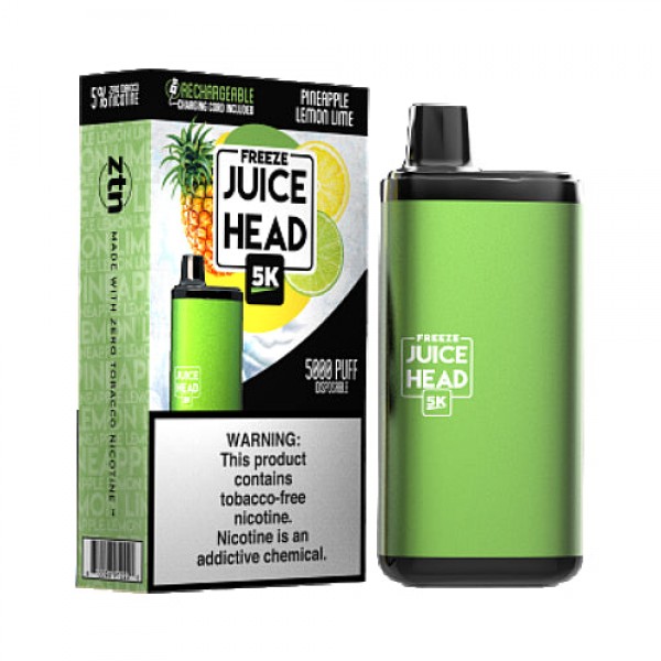 Juice Head 5K – Disposable Vape Device – Pineapple Lemon-Lime FREEZE – 10 Pack (140ml) / 50mg