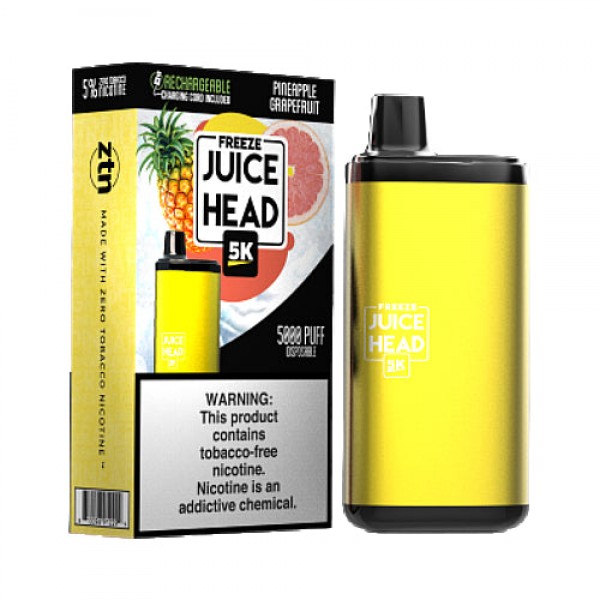 Juice Head 5K – Disposable Vape Device – Pineapple Grapefruit FREEZE – 10 Pack (140ml) / 50mg