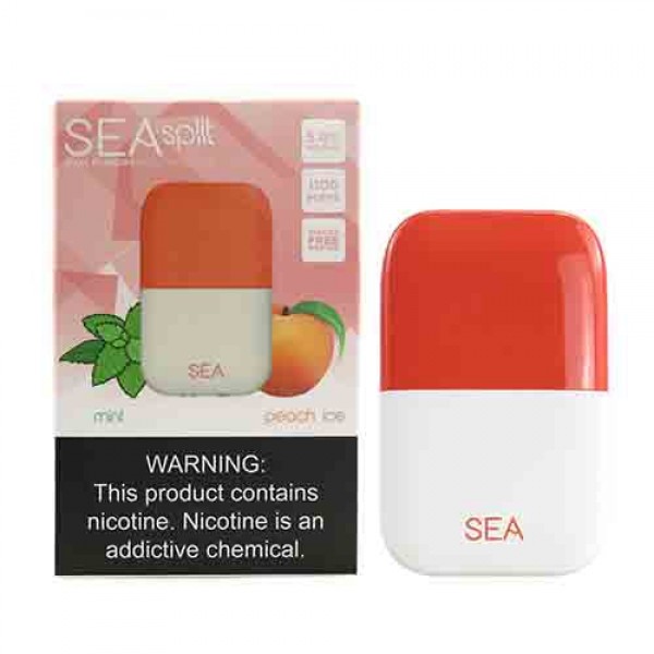 SEA Split – Disposable Pod Device – Mint + Peach Ice – Single / 50mg