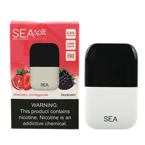 SEA Split – Disposable Pod Device – Strawberry Pomegranate + Blackberry – Single / 50mg
