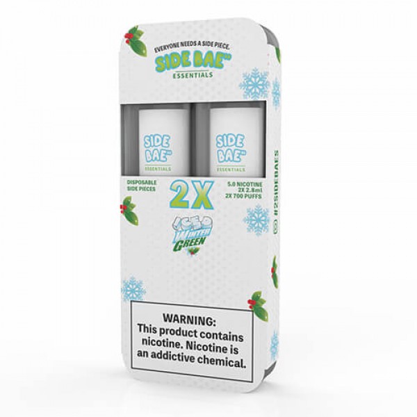 Side Bae – Disposable Vape Device Twin Pack – Iced Winter Green – Twin Pack / 50mg