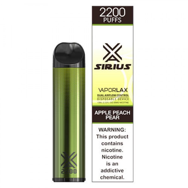 Sirius by VaporLAX – Disposable Vape Device – Apple Peach Pear – Single / 50mg