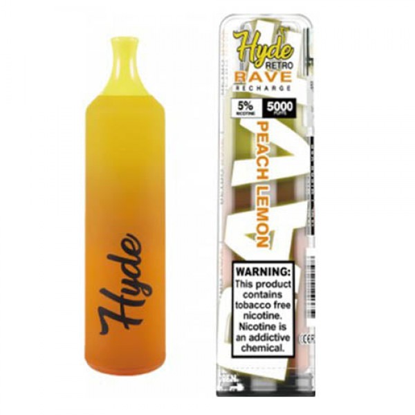 Hyde Retro Rave – Disposable Vape Device – Peach Lemon – Single / 50mg