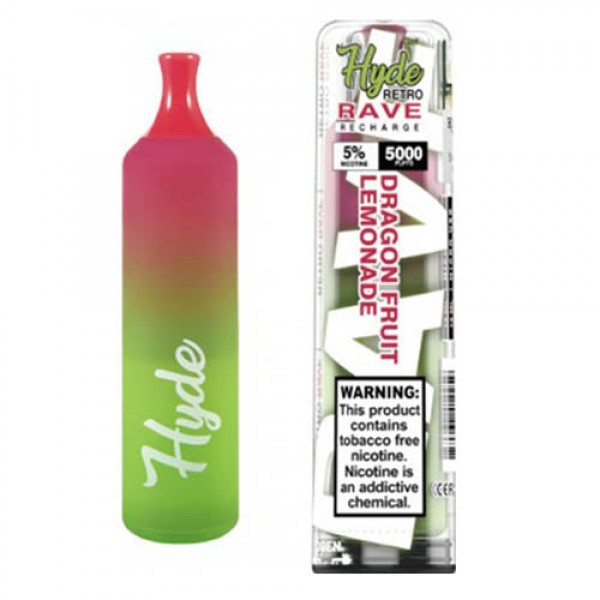 Hyde Retro Rave – Disposable Vape Device – Dragon Fruit Lemonade – Single / 50mg