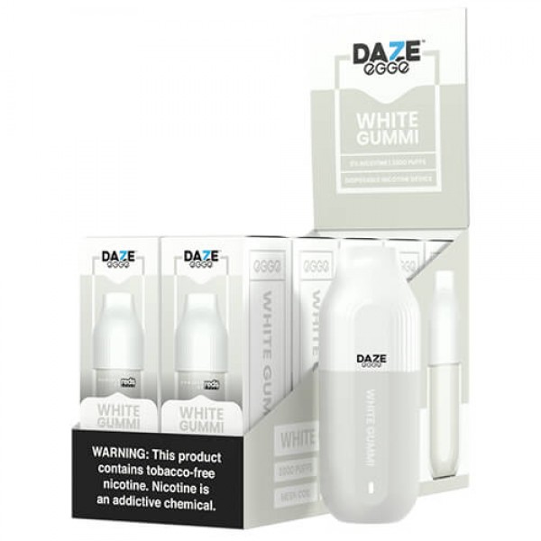 EGGE by 7 Daze – Disposable Vape Device – White Gummi – 10 Pack / 50mg