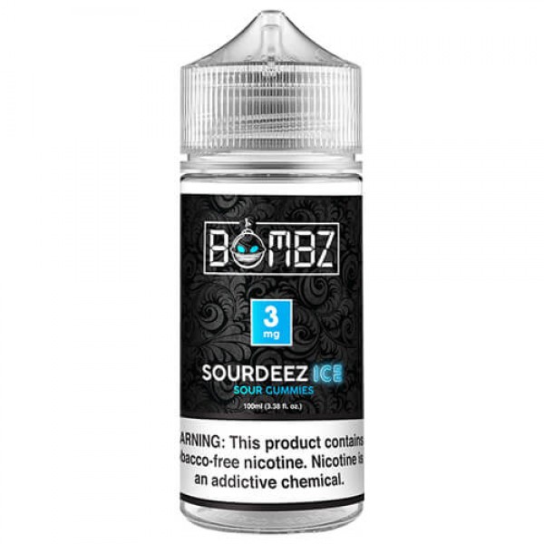 Bomb Bombz Tobacco-Free E-Liquid – Sourdeez ICE – 100ml / 3mg