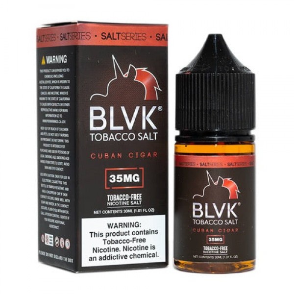 BLVK Premium E-Liquid Tobacco-Free SALTS – Tobacco Cuban Cigar – 30ml / 35mg