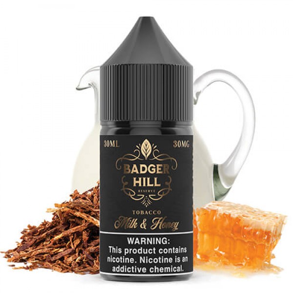 Badger Hill Reserve Tobacco-Free SALT – Milk & Honey – 30ml / 50mg