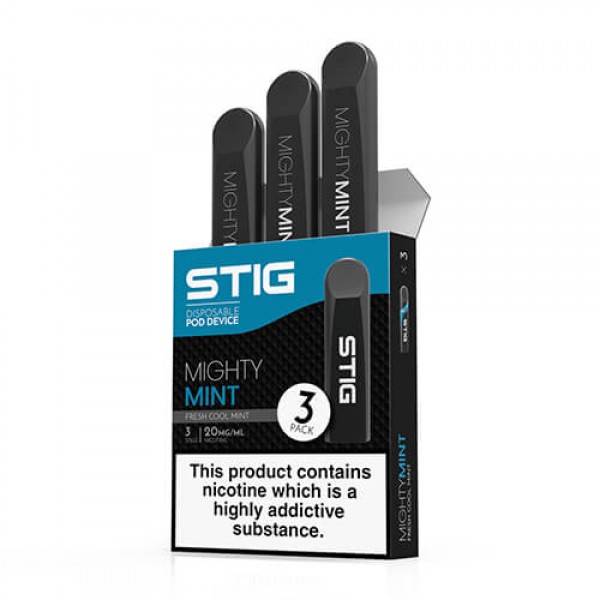 STIG – Ultra Portable and Disposable Vape Device – Mighty Mint (3 Pack) – 1.2ml / 60mg