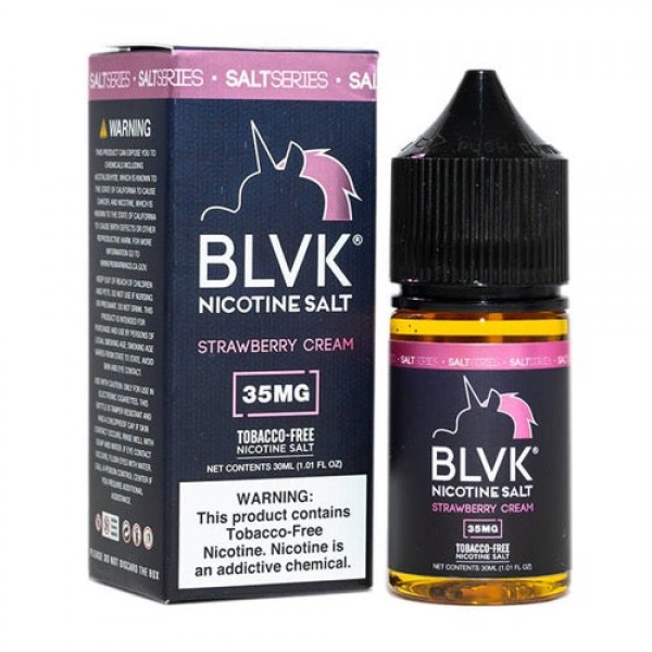 BLVK Premium E-Liquid Tobacco-Free SALTS – Strawberry Cream – 30ml / 50mg